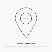 Location Map Marker Pin Line Icon Vector