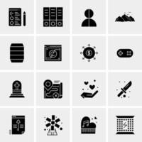 16 Business Universal Icons Vector Creative Icon Illustration to use in web and Mobile Related project