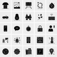 25 iconos de negocios universales vector ilustración de icono creativo para usar en proyectos relacionados con la web y dispositivos móviles