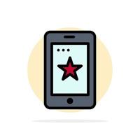 Mobile Phone Cell Ireland Abstract Circle Background Flat color Icon vector