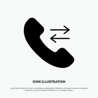 Answer Call Contact us solid Glyph Icon vector