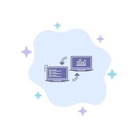 Exchange Business Completers Connection Data Information Blue Icon on Abstract Cloud Background vector