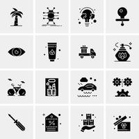 16 iconos universales de negocios vector ilustración de icono creativo para usar en proyectos relacionados con la web y dispositivos móviles