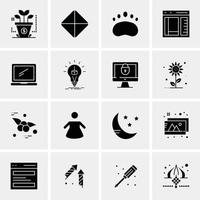 16 iconos universales de negocios vector ilustración de icono creativo para usar en proyectos relacionados con la web y dispositivos móviles