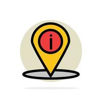 Location Navigation Place info Abstract Circle Background Flat color Icon vector