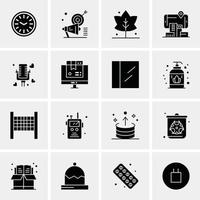 16 iconos universales de negocios vector ilustración de icono creativo para usar en proyectos relacionados con la web y dispositivos móviles