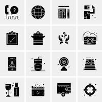 16 iconos universales de negocios vector ilustración de icono creativo para usar en proyectos relacionados con la web y dispositivos móviles