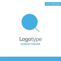 Search Magnify Tool Max Blue Solid Logo Template Place for Tagline vector