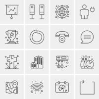 16 Business Universal Icons Vector Creative Icon Illustration to use in web and Mobile Related project