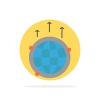 Globe Business Communication Connection Global World Abstract Circle Background Flat color Icon vector