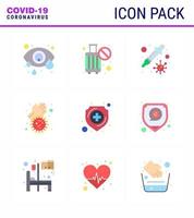 conjunto simple de covid19 protección azul 25 icono del paquete de iconos incluido cuidado de la salud cuentagotas de virus covid bacterias coronavirus viral 2019nov enfermedad vector elementos de diseño