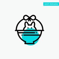 Basket Cart Baby Nature turquoise highlight circle point Vector icon