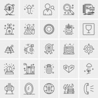 25 iconos de negocios universales vector ilustración de icono creativo para usar en proyectos relacionados con la web y dispositivos móviles