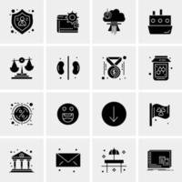 16 iconos universales de negocios vector ilustración de icono creativo para usar en proyectos relacionados con la web y dispositivos móviles