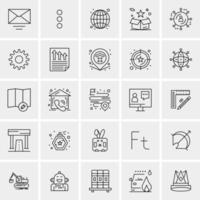 25 iconos de negocios universales vector ilustración de icono creativo para usar en proyectos relacionados con la web y dispositivos móviles