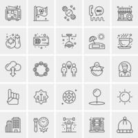 25 iconos de negocios universales vector ilustración de icono creativo para usar en proyectos relacionados con la web y dispositivos móviles