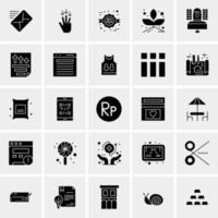 25 iconos de negocios universales vector ilustración de icono creativo para usar en proyectos relacionados con la web y dispositivos móviles