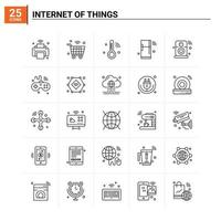 25 Internet Of Things icon set vector background