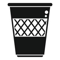 Trash basket icon simple vector. Waste garbage vector