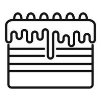 Cupcake icon outline vector. Happy birthday vector