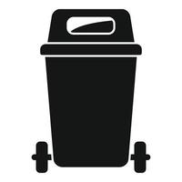 Street trash cart icon simple vector. Garbage reduce vector