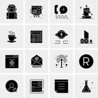 16 iconos universales de negocios vector ilustración de icono creativo para usar en proyectos relacionados con la web y dispositivos móviles