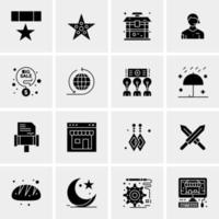 16 iconos universales de negocios vector ilustración de icono creativo para usar en proyectos relacionados con la web y dispositivos móviles