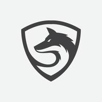 wolf icon vector, wolf shield logo icon vector, wolf secure icon, wolf head vector
