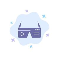 Computer Computing Digital Glasses Google Blue Icon on Abstract Cloud Background vector