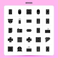 Solid 25 Devices Icon set Vector Glyph Style Design Black Icons Set Web and Mobile Business ideas design Vector Illustration