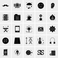 25 iconos de negocios universales vector ilustración de icono creativo para usar en proyectos relacionados con la web y dispositivos móviles