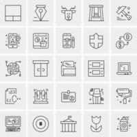 25 iconos de negocios universales vector ilustración de icono creativo para usar en proyectos relacionados con la web y dispositivos móviles