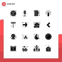 16 iconos creativos signos y símbolos modernos de jardinero laboratorio efectivo tubo médico elementos de diseño vectorial editables vector