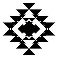 black and white with geometric ethnic vector