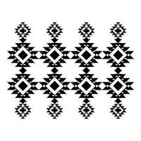 black and white with geometric ethnic vector