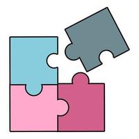 vector illustration of jigsaw puzzle