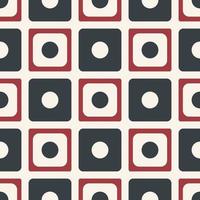 Contemporary red-blue color small geometric square circle random shape seamless pattern background. Use for fabric, home decoration elements, upholstery, wrapping. vector