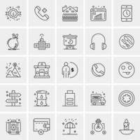 25 iconos de negocios universales vector ilustración de icono creativo para usar en proyectos relacionados con la web y dispositivos móviles