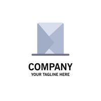 Email Envelope Mail Message Sent Business Logo Template Flat Color vector