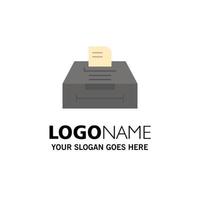 Data Archive Business Information Business Logo Template Flat Color vector