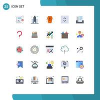 Stock Vector Icon Pack of 25 Line Signs and Symbols for outbox square building enlarge holidays Editable Vector Design Elements