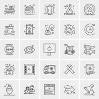 25 iconos de negocios universales vector ilustración de icono creativo para usar en proyectos relacionados con la web y dispositivos móviles