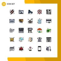 Set of 25 Modern UI Icons Symbols Signs for develop waste ice pollution gas Editable Vector Design Elements