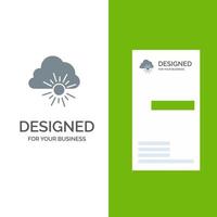 Cloud Nature Spring Sun Grey Logo Design and Business Card Template vector