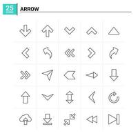 25 Arrow icon set vector background