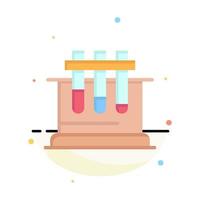 Lab Test Chemistry Science Abstract Flat Color Icon Template vector