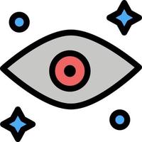 Eye Eyes Watching  Flat Color Icon Vector icon banner Template