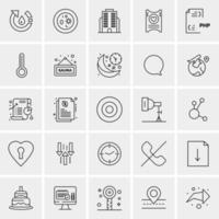 25 iconos de negocios universales vector ilustración de icono creativo para usar en proyectos relacionados con la web y dispositivos móviles