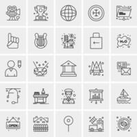 25 iconos de negocios universales vector ilustración de icono creativo para usar en proyectos relacionados con la web y dispositivos móviles