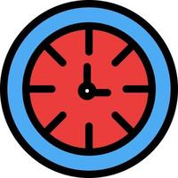 Watch Timer Clock Global  Flat Color Icon Vector icon banner Template